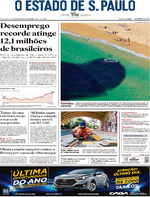 Capa do jornal Estadão 30/12/2016