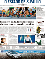 Capa do jornal Estadão 01/01/2017