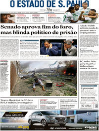 Capa do jornal Estadão 01/06/2017