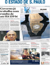 Capa do jornal Estadão 01/08/2017