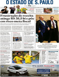 Capa do jornal Estadão 01/09/2017