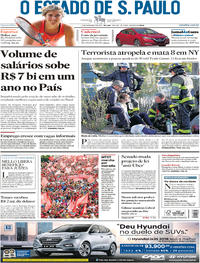 Capa do jornal Estadão 01/11/2017