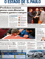 Capa do jornal Estadão 02/01/2017