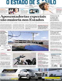 Capa do jornal Estadão 02/04/2017