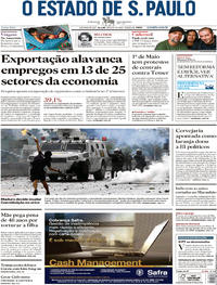 Capa do jornal Estadão 02/05/2017