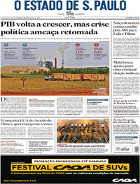 Capa do jornal Estadão 02/06/2017