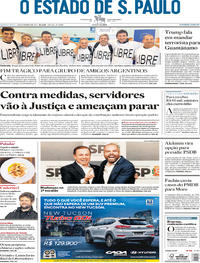 Capa do jornal Estadão 02/11/2017