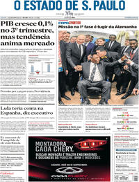 Capa do jornal Estadão 02/12/2017