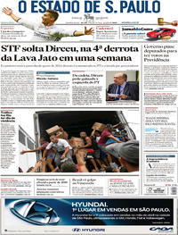 Capa do jornal Estadão 03/05/2017
