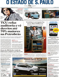 Capa do jornal Estadão 03/09/2017