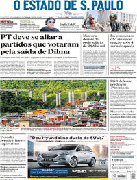 Capa do jornal Estadão 03/11/2017