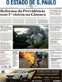 Capa do jornal Estadão 04/05/2017