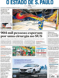 Capa do jornal Estadão 04/12/2017