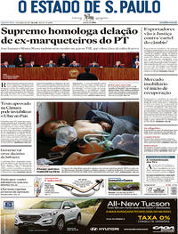 Capa do jornal Estadão 05/04/2017