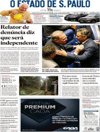 Capa do jornal Estadão 05/07/2017