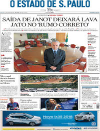 Capa do jornal Estadão 05/08/2017