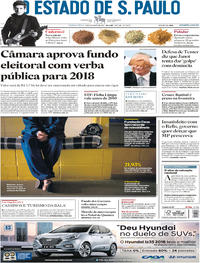 Capa do jornal Estadão 05/10/2017