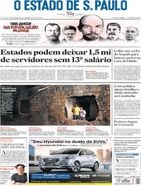 Capa do jornal Estadão 05/11/2017