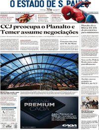 Capa do jornal Estadão 06/07/2017