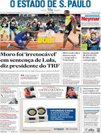 Capa do jornal Estadão 06/08/2017