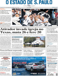 Capa do jornal Estadão 06/11/2017