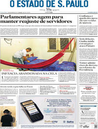 Capa do jornal Estadão 07/11/2017