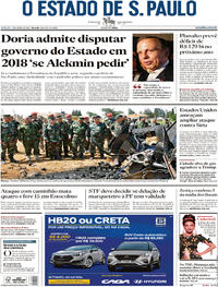 Capa do jornal Estadão 08/04/2017
