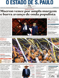 Capa do jornal Estadão 08/05/2017