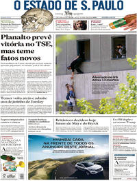 Capa do jornal Estadão 08/06/2017