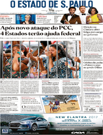 Capa do jornal Estadão 09/01/2017