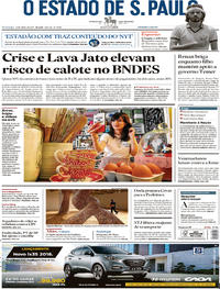 Capa do jornal Estadão 09/04/2017