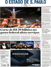Capa do jornal Estadão 09/07/2017