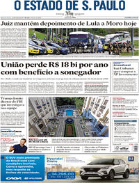 Capa do jornal Estadão 10/05/2017
