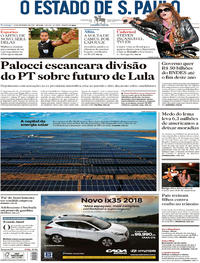 Capa do jornal Estadão 10/09/2017