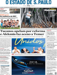 Capa do jornal Estadão 10/12/2017