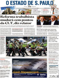 Capa do jornal Estadão 11/04/2017