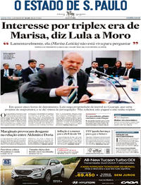 Capa do jornal Estadão 11/05/2017