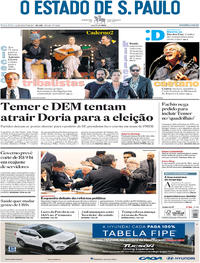 Capa do jornal Estadão 11/08/2017