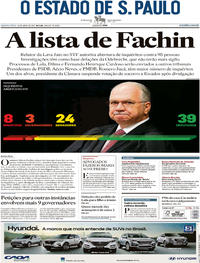 Capa do jornal Estadão 12/04/2017