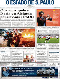 Capa do jornal Estadão 12/06/2017