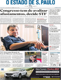 Capa do jornal Estadão 12/10/2017