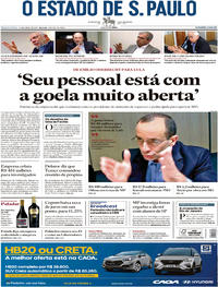Capa do jornal Estadão 13/04/2017
