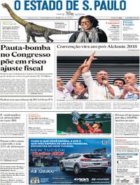 Capa do jornal Estadão 13/11/2017