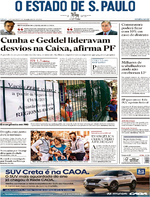 Capa do jornal Estadão 14/01/2017