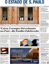 Capa do jornal Estadão 14/03/2017