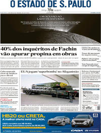 Capa do jornal Estadão 14/04/2017