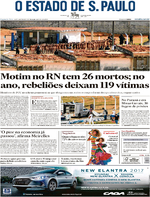 Capa do jornal Estadão 16/01/2017