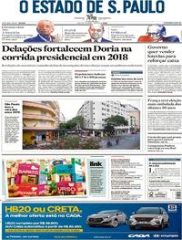 Capa do jornal Estadão 16/04/2017