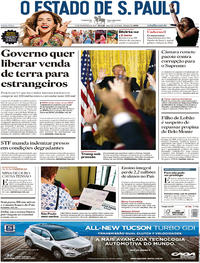 Capa do jornal Estadão 17/02/2017