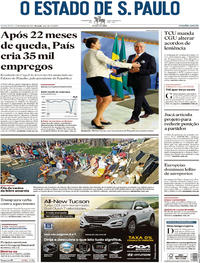 Capa do jornal Estadão 17/03/2017